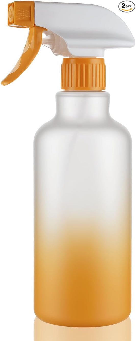 Spray Bottles Plastic Spray Bottle for Hair Mist/Stream Heavy Duty Empty Spray Bottles for Cleaning Solutions, Plants, Cooking (16.9oz-Yellow)