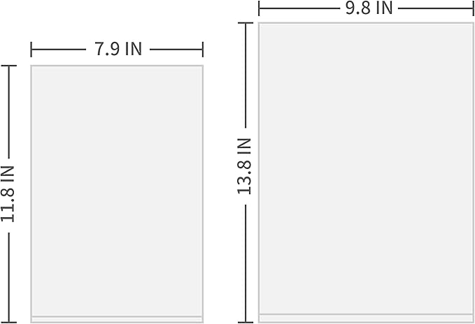 8"x12" & 10"x14" Quart & Gallon Plastic Produce Bags on a Roll- 350 Bags Each (700 Bags), Clear Grocery & Bread Bags, Food Contact Safe (Small & Medium)