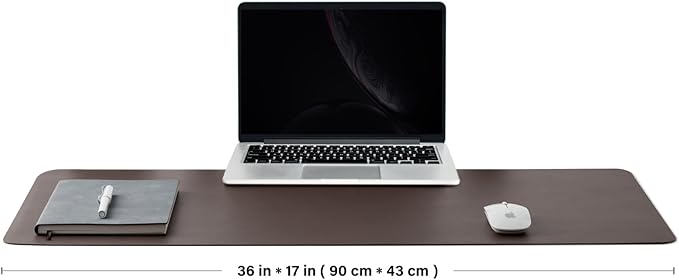 Cork Desk Mat - Dual-Sided Desk Pad for Office and Home - Desk Organization and Accessories - Ideal for Large Mouse Pad and Desk Mats on Top of Desks(Coffee,36"x 17")