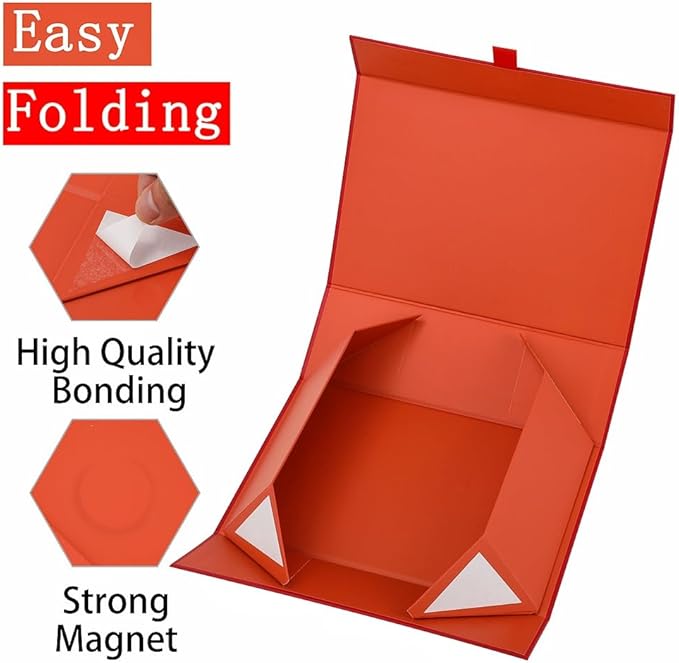 Extra Large Red Gift Box 3 Pack 16.5x14x5.5 Inches,Gift Boxs for Presents with Lid Magnetic Closure Collapsible,Bridesmaid Proposal Box,Birthday, Christmas,for Clothes and Large Gifts