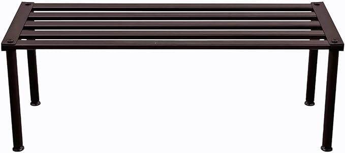 Metal Plant Stand, Rust-proof Aluminum Display Rack, Plants Display Stands Decoration Racks for Living Room Garden Balcony Patio (Ebony, 31.5Inch Tall Leg)