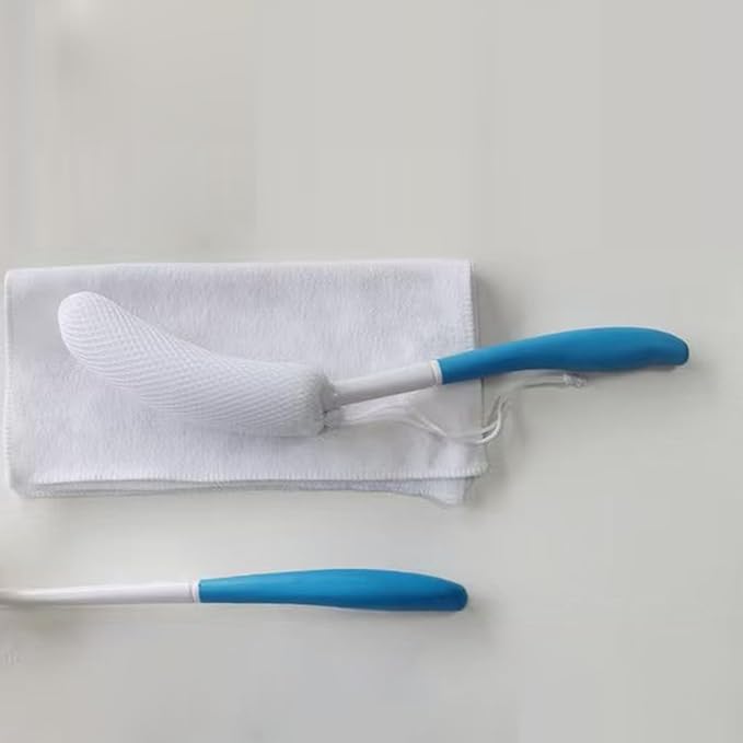 Care Assist - Hygiene Tool, Butt Wiper with Extended Easy-Reach Handle, Butt Wiping Aid Tool with Gentle Grip Support, Bidet Body Brush for Hospital Daily Travel Seniors Disabled Toilet Shower Home Co