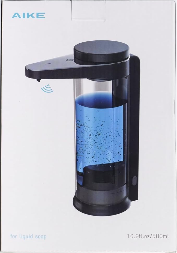 AIKE 17oz. Touch-Free Rechargeable Automatic Liquid Soap Dispenser for Kitchen Dish Soap