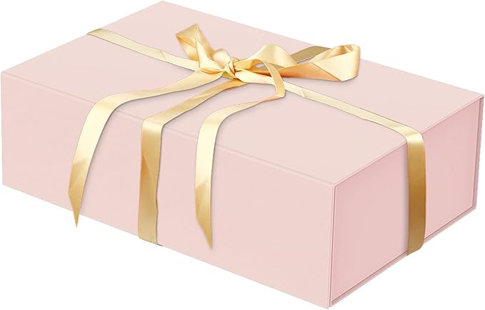 Luxury Large Gift Box 13.8"x9"x4.3" Storage Box Ribbon Magnetic Closure for Luxury Packaging Box for Mother's Day, Birthdays, Bridal Gifts,Weddings