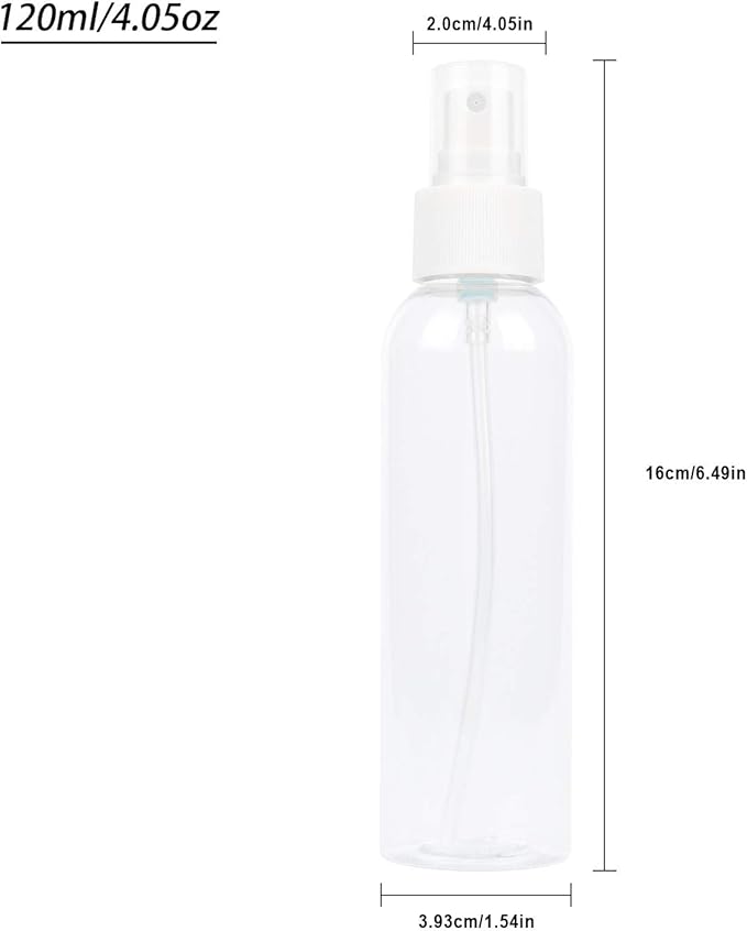 TRENDBOX 6 Pack Empty Transparent Plastic Fine Mist Spray Bottle (6 Pack - 120 ml)