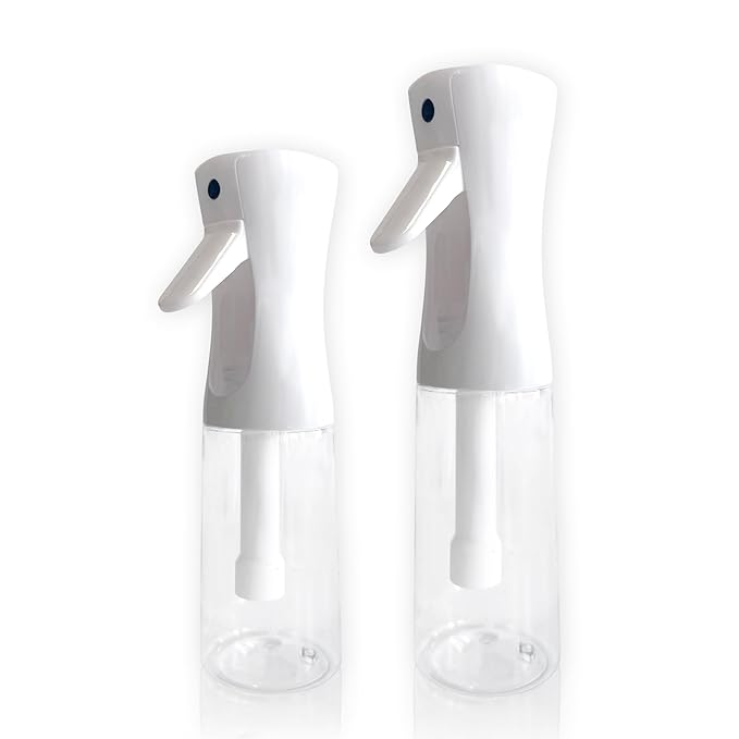 Spray Bottle for Hair Continuous Ultra Fine Mist 360° Multi Spray Bottle for Plants, Cleaning, Skin Care Leakproof & Durable 2 Pack