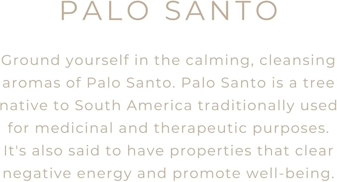 River Birch Candles Palo Santo Scented Candle | Premium, All-Natural, Non-Toxic, Soy Candles | 16oz 90 Hr Burn Time | Cozy Relaxing Gifts for Home