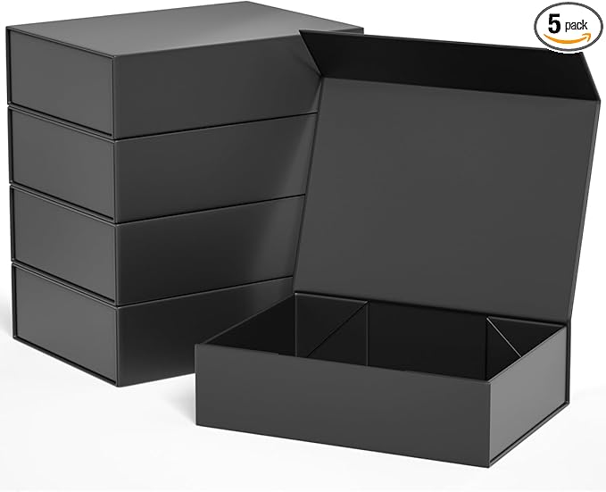 Black Gift Boxes 11.9" x 8.5" x 3.3" with Magnetic Closure Lid Gift Box for Presents,Bridesmaid Gifts Boxe,Cute Boxes,Birthday Gift Box,Luxury for Gift Packaging, Magnetic Gift Boxe for Wrapping Gifts