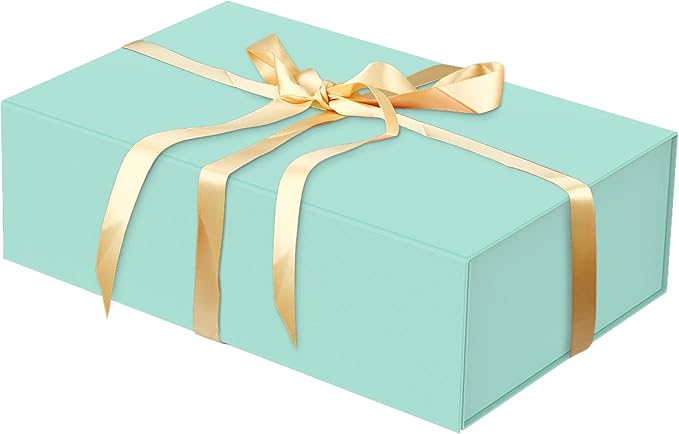 Luxury Large Gift Box 13.8"x9"x4.3" Storage Box Ribbon Magnetic Closure for Luxury Packaging Box for Mother's Day, Birthdays, Bridal Gifts,Weddings