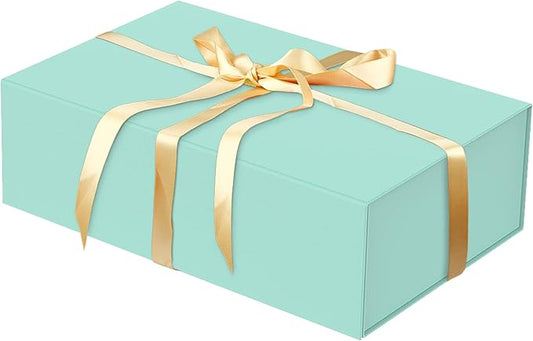 Luxury Large Gift Box 13.8"x9"x4.3" Storage Box Ribbon Magnetic Closure for Luxury Packaging Box for Mother's Day, Birthdays, Bridal Gifts,Weddings