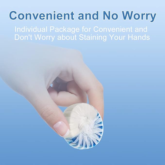 KIISIISO Toilet Bowl Cleaner Tablets, 12 PACK Commercial Household Bathroom Cleaners, Automatic Toilet Tank Cleaners Deodorizers(Blue and White)