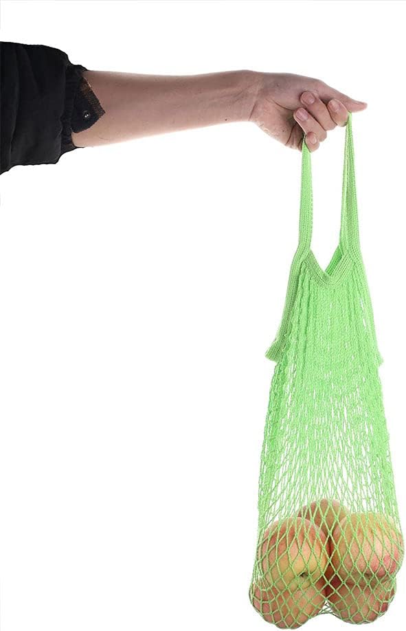 Portable Cotton Shopping Mesh Bag Ecology Reusable Short Handle Grocery Bags Short Handle Grocery Bags