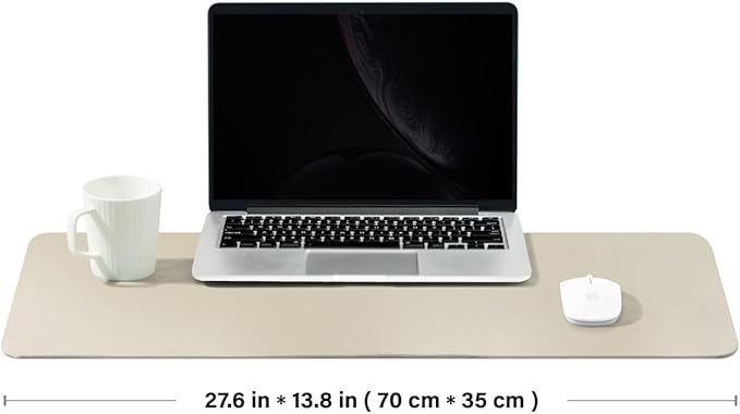 Cork Desk Mat - Dual-Sided Desk Pad for Office and Home - Desk Organization and Accessories - Ideal for Large Mouse Pad and Desk Mats on Top of Desks(Beige,27.6"x 13.8")