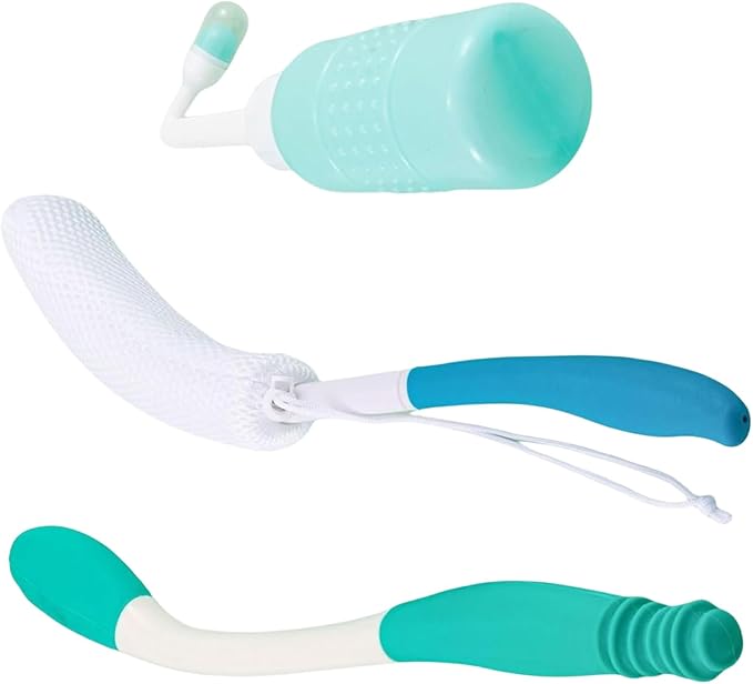 Care Assist - Hygiene Tool, Butt Wiper with Extended Easy-Reach Handle, Butt Wiping Aid Tool with Gentle Grip Support, Bidet Body Brush for Hospital Daily Travel Seniors Disabled Toilet Shower Home Co