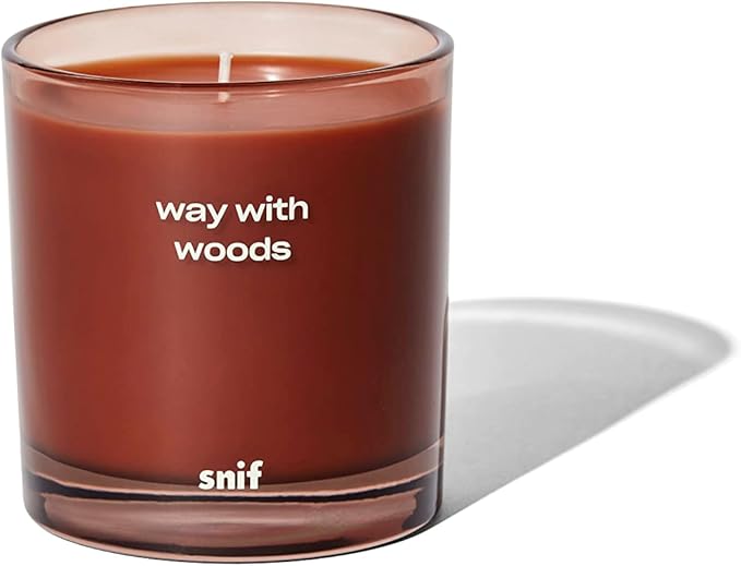 Way with Woods Luxury Scented Candle by Snif, Inviting and Crisp Scent, 200+ Hours, 100% Cotton Fiber Wicks, Soy Wax Blend, Non-Toxic, Vegan, 50 oz