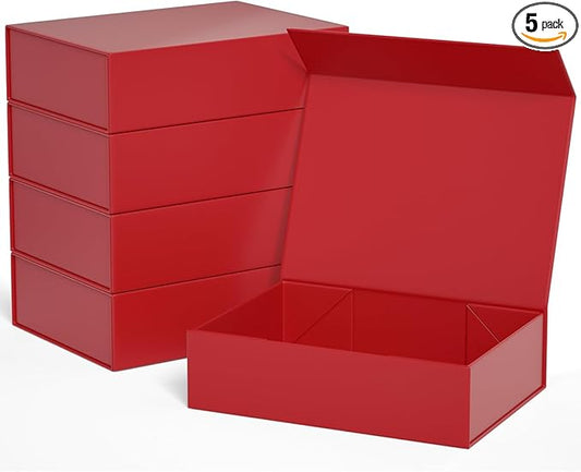 Red Gift Boxes 11.9" x 8.5" x 3.3" with Magnetic Closure Lid Gift Box for Presents,Bridesmaid Gifts Boxe,Cute Boxes,Birthday Gift Box,Luxury for Gift Packaging, Magnetic Gift Boxe for Wrapping Gifts