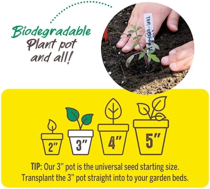 Jiffy Organic Seed Starting 3" Biodegradable Peat Pots (100 Pots)