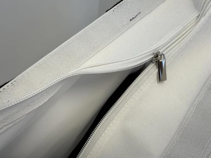 Canvas Tote Bag Hand-Stitched Spacious Eco-Friendly Durable, Detachable Strap for Vacation Beach Everyday Errand Work Essentials Ultimate Gift Butterfly Pattern