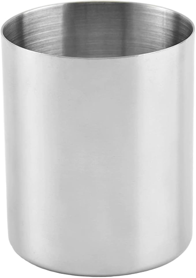 Gcroet Stainless Steel Utensil Holder, 3.2x3.9 Inch Utensil Crock for Spoon Fork, Space-saving Easy Clean Stainless Steel Container for Kitchen Counter...