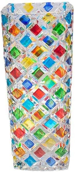 Hand Painted Colorful Glass Vase