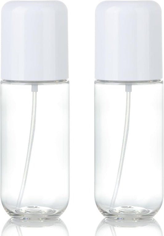 Bynccea Travel Spray Bottle 3.4oz/100ml Plastic Mini Bottle Set - Fine Mist Mini Empty Spray Bottles - Refillable Small Spray Bottles for Cleaning Solutions, Liquid Cosmetics
