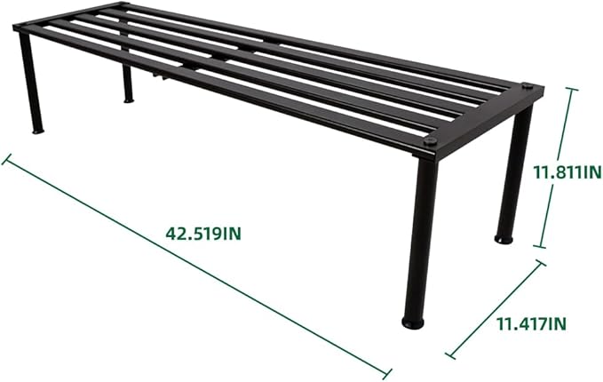 Metal Plant Stand, Rust-proof Aluminum Display Rack, Plants Display Stands Decoration Racks for Living Room Garden Balcony Patio (Ebony, 42.5Inch Tall Leg)