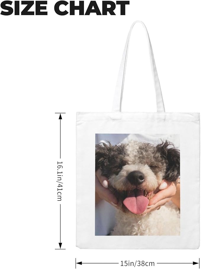 Custom Canvas Tote Bag Double-Sided Personalized with Logo/Text,Customized Bags for Women