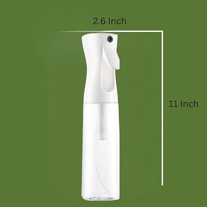 BeautifyBeauties Spray Bottle For Hair – Continuous Mister Spray Bottle for Hairstyling, Cleaning, Plants, Pets, Barbers, Salons, Essential Oil Scents (Clear, 16.9oz/500ml) 11" H x 2.6" L