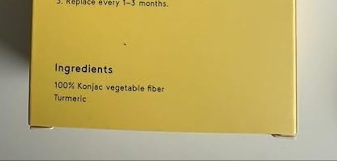 Pure SOL. Konjac Exfoliating Bath Sponge - Turmeric Exfoliating Sponge – Konjac Sponge for Brightening - Deep Cleansing, Clean Pores, Remove Impurities - 100% Natural and Good for All Skin Types