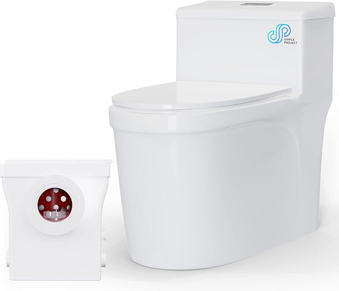Simple Project Macerating Toilets System Kit, Upflow Toilet System | Upflush Toilet For Basement With 600w Macerator Pump Connect Sink, Bathroom, Laundry