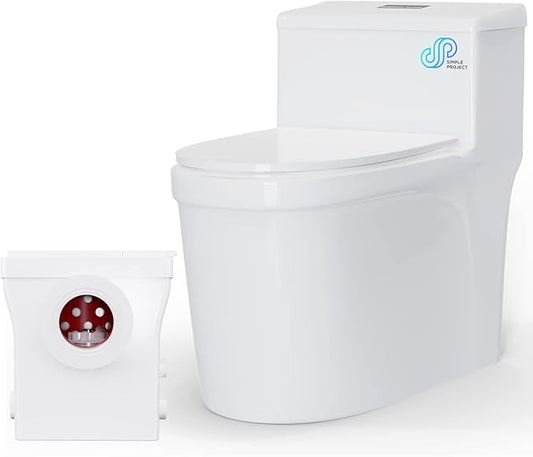 Simple Project Macerating Toilets System Kit, Upflow Toilet System | Upflush Toilet For Basement With 600w Macerator Pump Connect Sink, Bathroom, Laundry