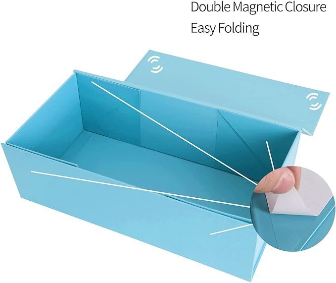 Gift Boxe 12" x 6" x 4" with Magnetic Closure Lid Gift Boxes for Presents,Bridesmaid Gifts Box,Cute Box,Birthday Gift box,Luxury for Gift Packaging, Magnetic Gift Box for Wrapping Gifts (Blue/5PCS)