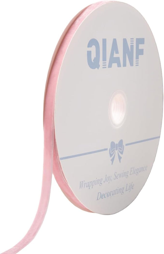 Vintage Pink Velvet Ribbon, 3/8 Inch X 25Yd