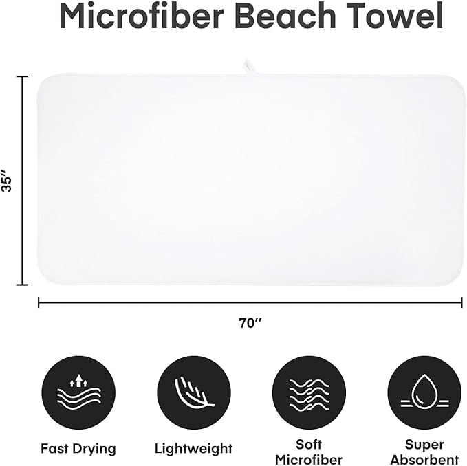 JML Bath Sheet Towel Set, Extra Large Bath Towels for Adult, 2 Pack, 35"x70" - High-Density Fleece - Super Soft and Absorbent, Oversized, Lint Free, Fade Resistant for Hotel & SPA, Hair Wrap, White