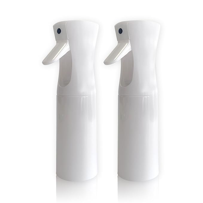 Spray Bottle for Hair Continuous Ultra Fine Mist (200ml) 360° Multi Spray Bottle for Plants, Cleaning, Skin Care Leakproof & Durable 2 Pack