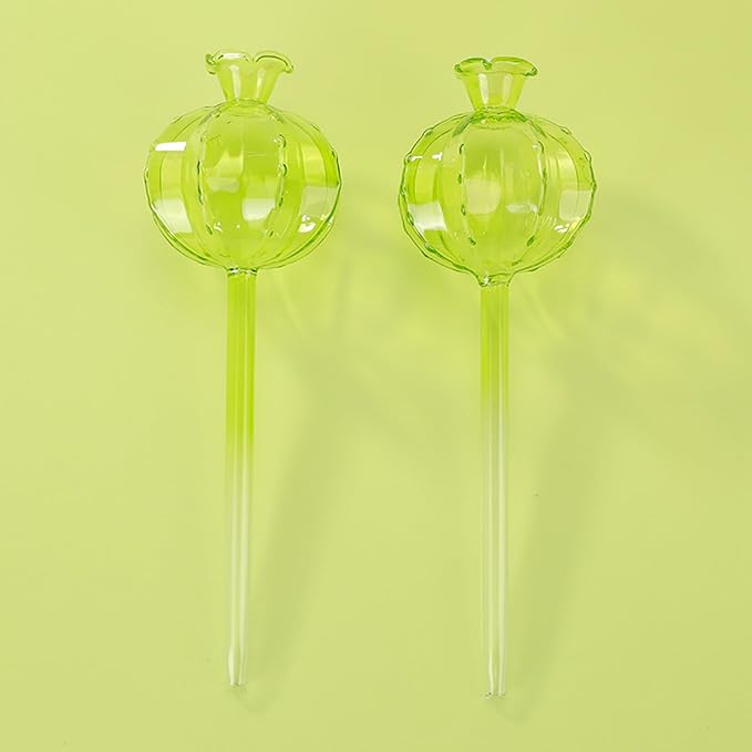 3pcs Glass Plant Self-Watering Bulb Automatic Planter Insert Potted Plant Pomegranates Globes Device Mushroom Watering Globes