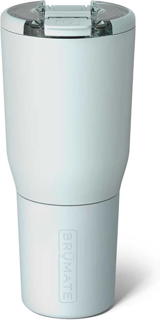 BrüMate Nav 35oz 100% Leak Proof Insulated Travel Tumbler with Magnetic BevLock™ Lid - Double Wall Cup-Holder Friendly Stainless Steel Mug (Blue Agave)