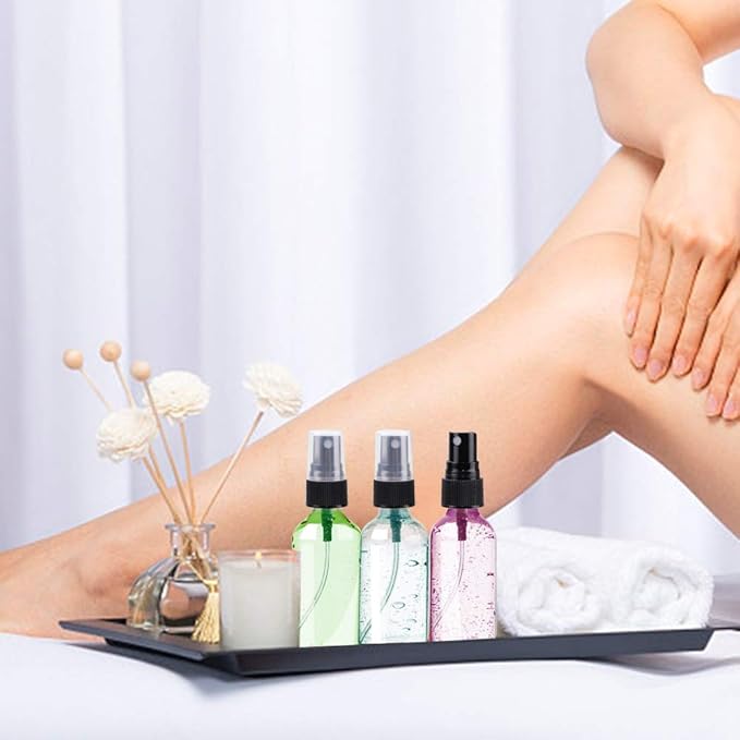 Wedama Spray Bottle, 2 oz Fine Mist Glass Spray Bottle, Little Refillable Liquid Containers for Watering Flowers Cleaning (16 Pack, Clear)