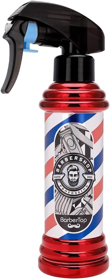 Barber Spray Bottle, Barber Stylist Fine Mist Sprayer, Refillable Container & Spray Bottle for Hairdressing, Cleaning, Plants 6.76 ounce (Red)