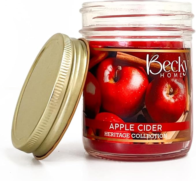 8oz Apple Cinnamon Scented Candles for Home, 45 Hrs Soy Wax Candle, Candle for Cozy Autumn Home Decor, Fall Scented Candles, Candle Fall Gifts for Men and Women