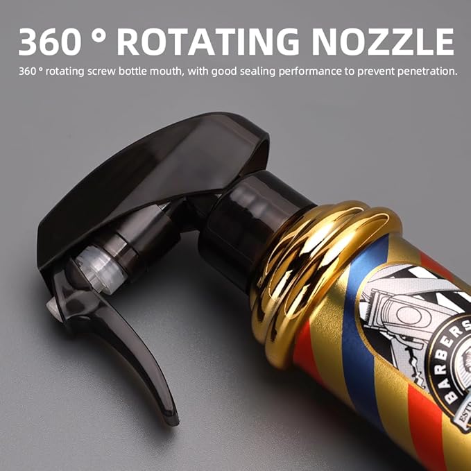 Barber Spray Bottle, Barber Stylist Fine Mist Sprayer, Refillable Container & Spray Bottle for Hairdressing, Cleaning, Plants 6.76 ounce(Purple)