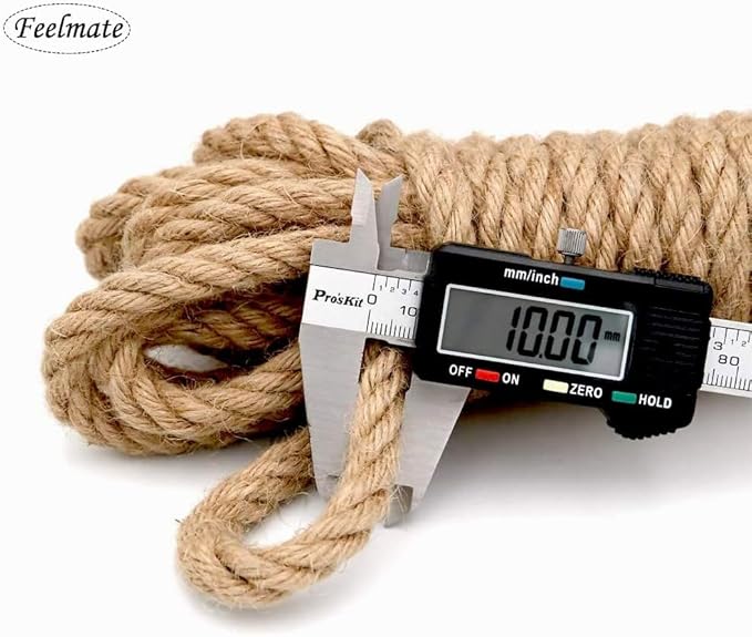 10mm Jute Rope 32Feet Burlap Twine Natural Thick Strong Hemp Cord for Arts Crafts DIY Decoration Gift Wrapping…