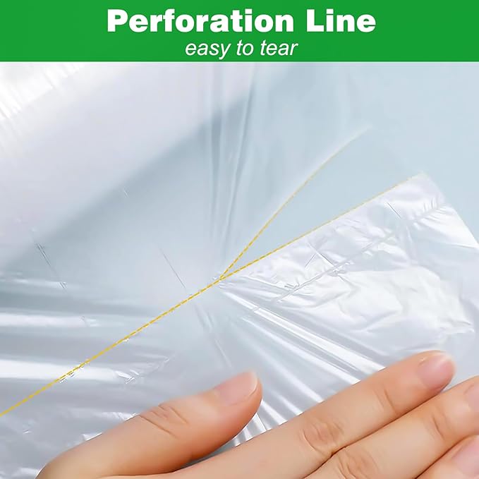 10" x 14" Produce Bags Roll, Fresh-Keeping Plastic Bag for Food, Fruit, Vegetable, Bread, Kitchen, freezer, Supermarket, 1 Roll 400 Plastic Produce Bags