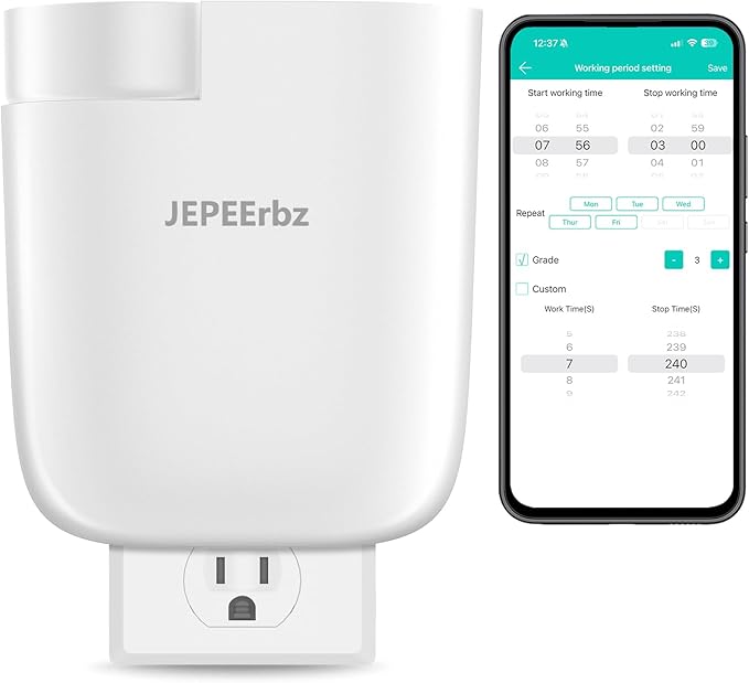 Plug in Diffuser, Waterless Oil Diffuser, Essential Oil Plug in Wall, Smart Bluetooth App Control, Up to 500 Sq.ft Coverage, White