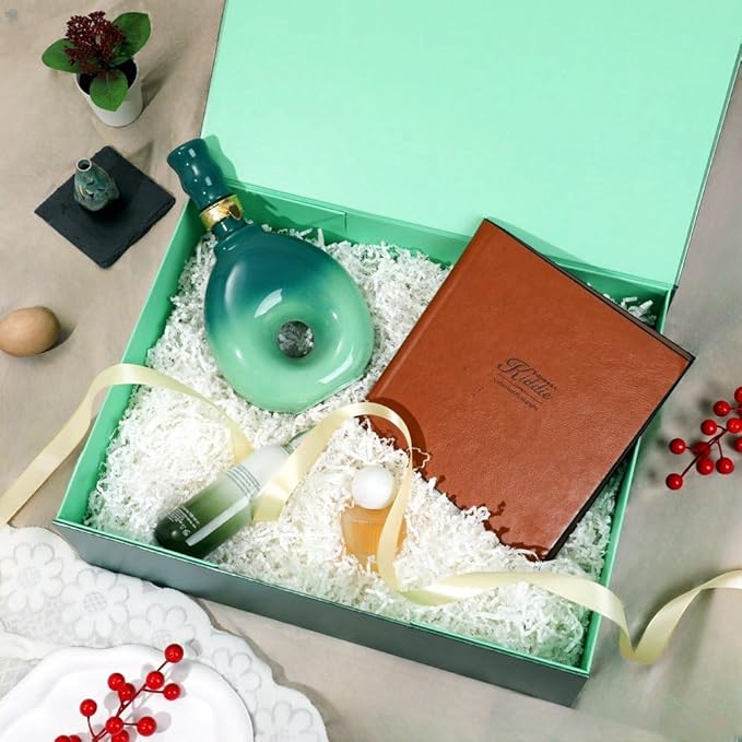 Extra Large Green Gift Box 16.5x14x5.5 Inches,Gift Boxs for Presents with Lid Magnetic Closure Collapsible,Groomsman Proposal Box,Birthday, Christmas,for Clothes and Large Gifts