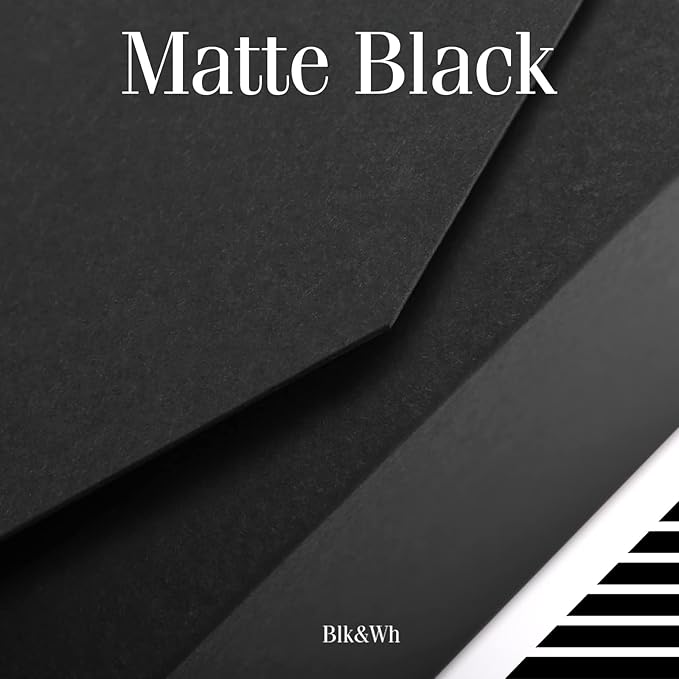 BLK&WH 6 Gift Boxes 9.5x5.5x2.9 Inches, Black Groomsman Collapsible Magnetic Gift Boxes with Lids (Matte Black)