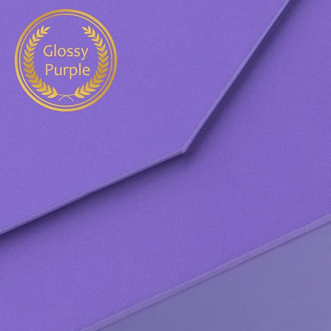 Small Purple Gift Boxes with Lids - 12 x 8 x 2.7 Inches - Glossy Surface - Includes Ribbon, Magnetic Closure - Bulk Cute Boxes for Packaging Presents and Shirts