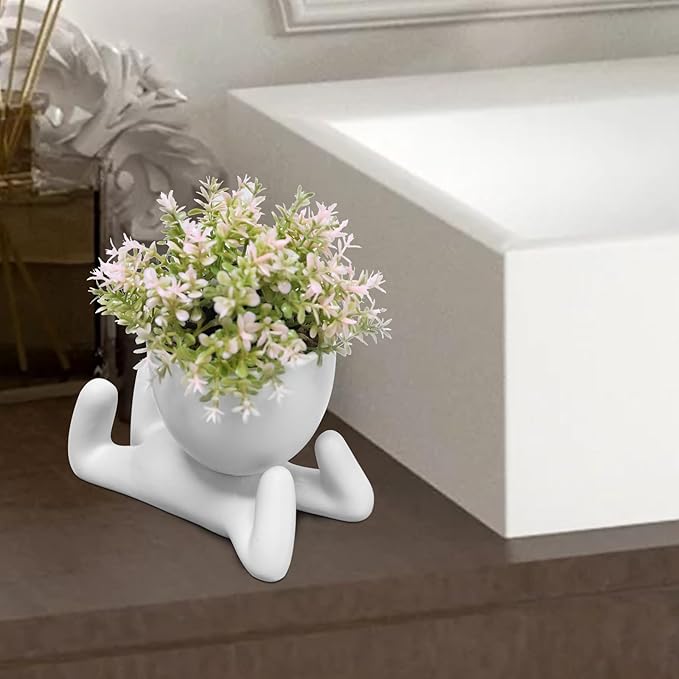 Zerzsy Desk Decorations for Women Office Small Office Desk Decor - Decorative Plants - Bathroom Shelf Decor Accent Women Cute Cubicle Accessories - Set of 1