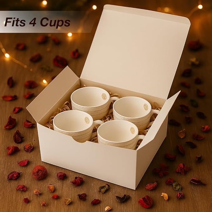 White Gift Boxes (Pack of 20) Size 8x8x4 Inches, Thick Paper Boxes with Lids, Tags & Jute Rope for Bridesmaid Proposals, Wedding Presents, Birthday Party Favor, Baby Shower and Christmas