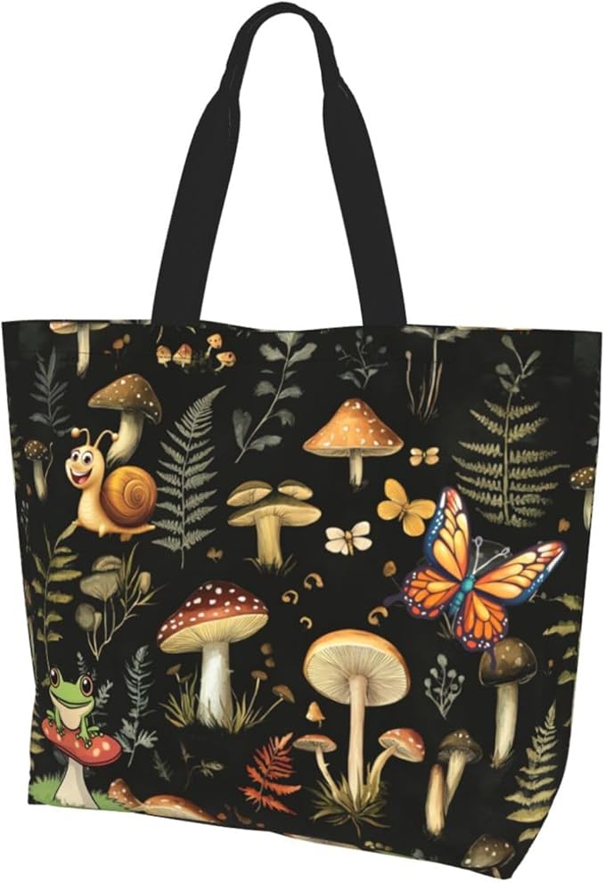 Tote Bag Shoulder Bags for Women Grocery Shopping Bag Reusable Bags Boho-Red Paisley 1